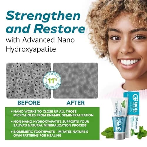 Great Oral Health 6-in-1 Dental Care Kit with Oral Probiotics & Nano Hydroxyapatite Toothpaste | 60 Tablets + 11% HA Toothpaste + Oil + Strips + Scraper thumbnail 5