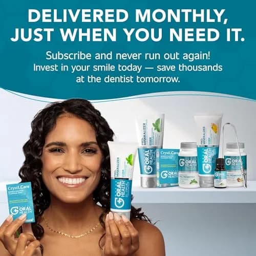 Great Oral Health 6-in-1 Dental Care Kit with Oral Probiotics & Nano Hydroxyapatite Toothpaste | 60 Tablets + 11% HA Toothpaste + Oil + Strips + Scraper thumbnail 6