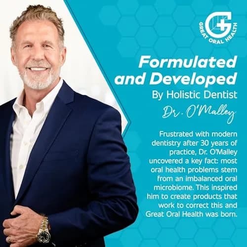 Great Oral Health 6-in-1 Dental Care Kit with Oral Probiotics & Nano Hydroxyapatite Toothpaste | 60 Tablets + 11% HA Toothpaste + Oil + Strips + Scraper thumbnail 9