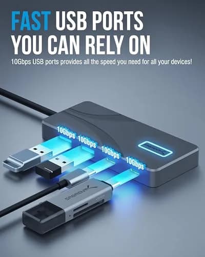 Sabrent USB-C Hub 5-in-1 (HB-TG5P) — 10Gbps, 4K@60Hz HDMI, 80W PD Charging, 2x USB-A, 2x USB-C thumbnail 5