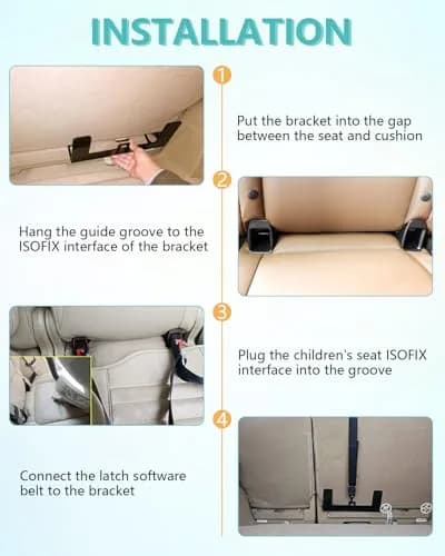 NORTHYUN Car Seat Latch Anchor Child Safety Seat Tether Kit | Universal ISOFIX Adapter for Older Vehicles thumbnail 5