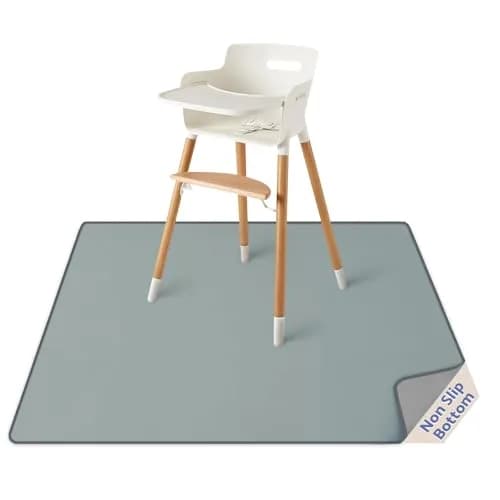 Blissful Diary Baby Splat Mat 129cm x 129cm (50.4 x 50.4 Inch) | Waterproof, Anti-Slip Floor Protector for High Chairs & Playtime thumbnail 1