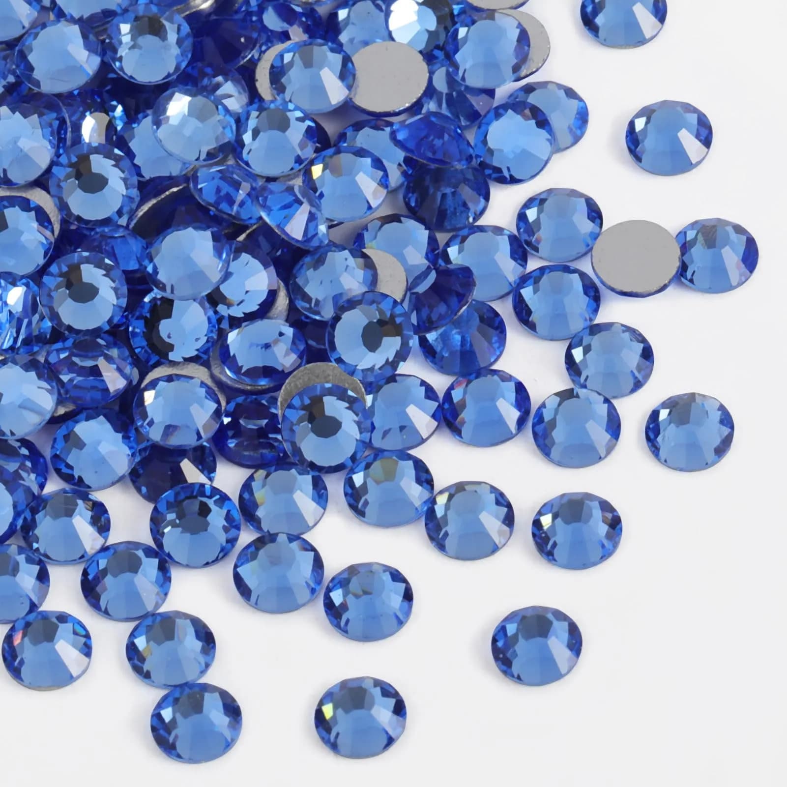 BEADSLAND Light Blue Round Flat Back Rhinestones for Nail Art & Crafts, SS34 (7.0-7.3mm), 288pcs | Sparkle for Your DIY Projects - view 3