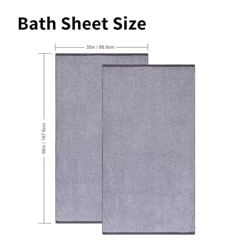Everplush Diamond Collection Extra Large Bath Towel Sheet – 2 PK, Super Soft & Highly Absorbent, Quick-Drying, Oversized & Thick thumbnail 2