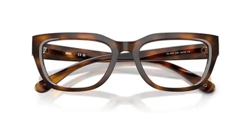 Diesel Prescription Eyewear Frames, Havana/Demo Lens, 54 mm | Unique Metal Detail & Rounded Temples thumbnail 5