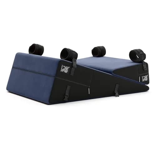 Liberator Black Label W/R Combo 24 w/Cuffs - Décor Velvet, Blue | Elevate bondage play with support & cuffs thumbnail 2