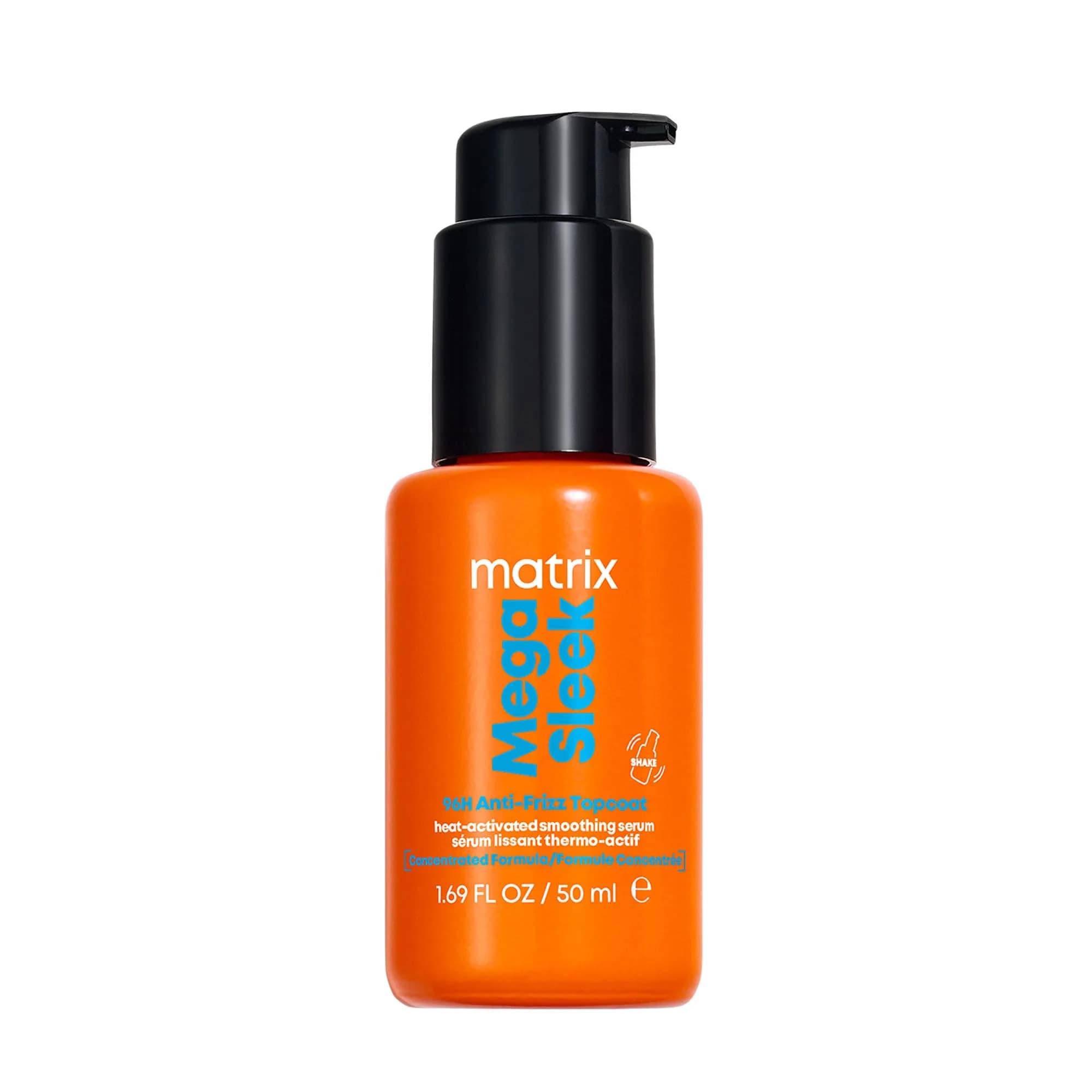 Matrix Mega Sleek Topcoat Serum 1.7 Fl Oz | 96H Frizz Control & Heat Protection