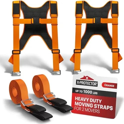 X-Protector Moving Straps 2 Pairs 1000 lb Capacity Nylon Lifting Straps with Sponge Pads | Ergonomic 2-Person System thumbnail 1