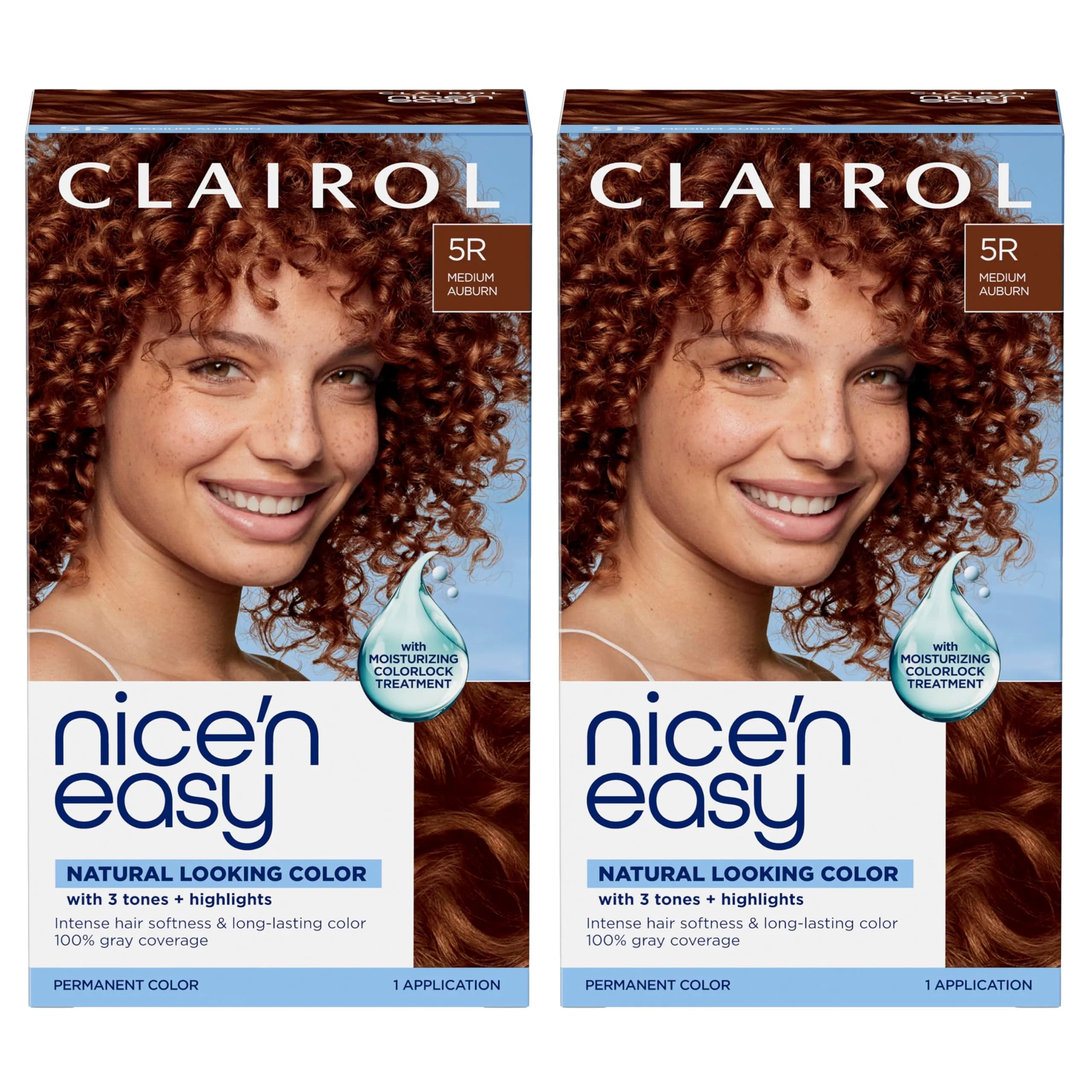 Clairol Nice'n Easy Permanent Hair Dye 5R Medium Auburn - 6.26 Fl Oz (Pack of 2) - main product image