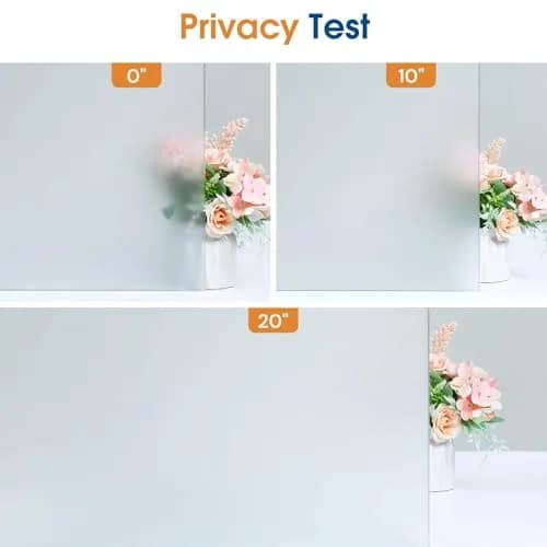 Homein Frosted Glass Window Privacy Film with Tools, Static Cling, Pure | UV Blocking, Reusable & Easy DIY thumbnail 8