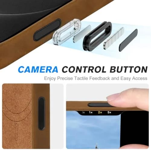 SHIELDON Genuine Leather Case for iPhone 18 Pro Max/17 Pro Max 6.9" | Shockproof & MagSafe Compatible thumbnail 4