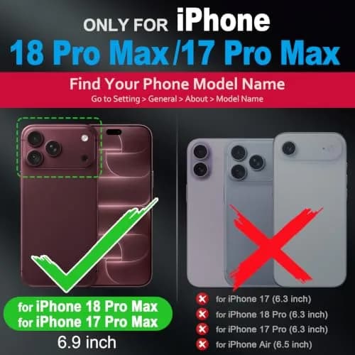 SHIELDON Genuine Leather Case for iPhone 18 Pro Max/17 Pro Max 6.9" | Shockproof & MagSafe Compatible thumbnail 2
