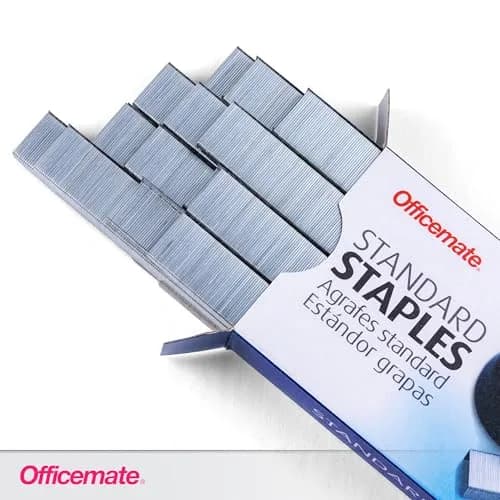 Officemate Standard Staples 5 Boxes (25,000 Staples) | 1/4-inch Leg, 20-Sheet Capacity thumbnail 3