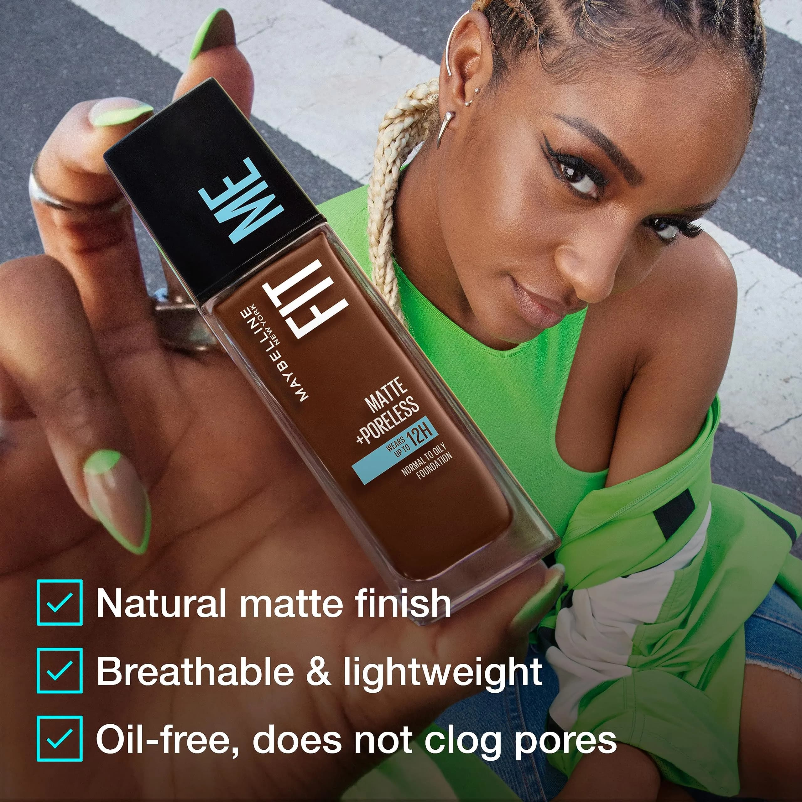 Maybelline Fit Me Matte + Poreless Liquid Foundation, Classic Tan, 2 fl oz (60 ml) | Oil-Free, Pore Minimizing - view 4