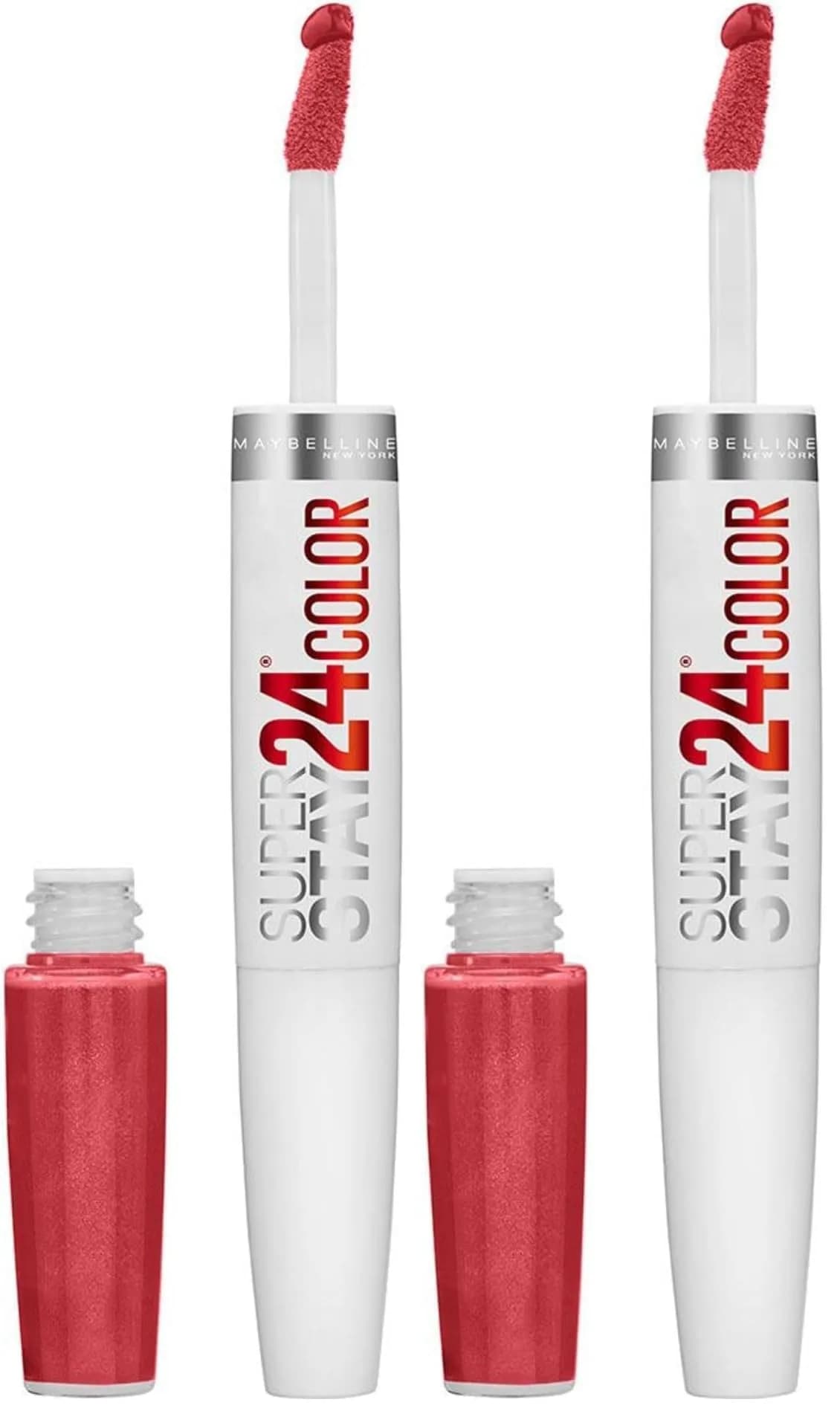 Maybelline Super Stay 24 Liquid Lipstick 20 Continuous Coral (Pack of 2) - main product image
