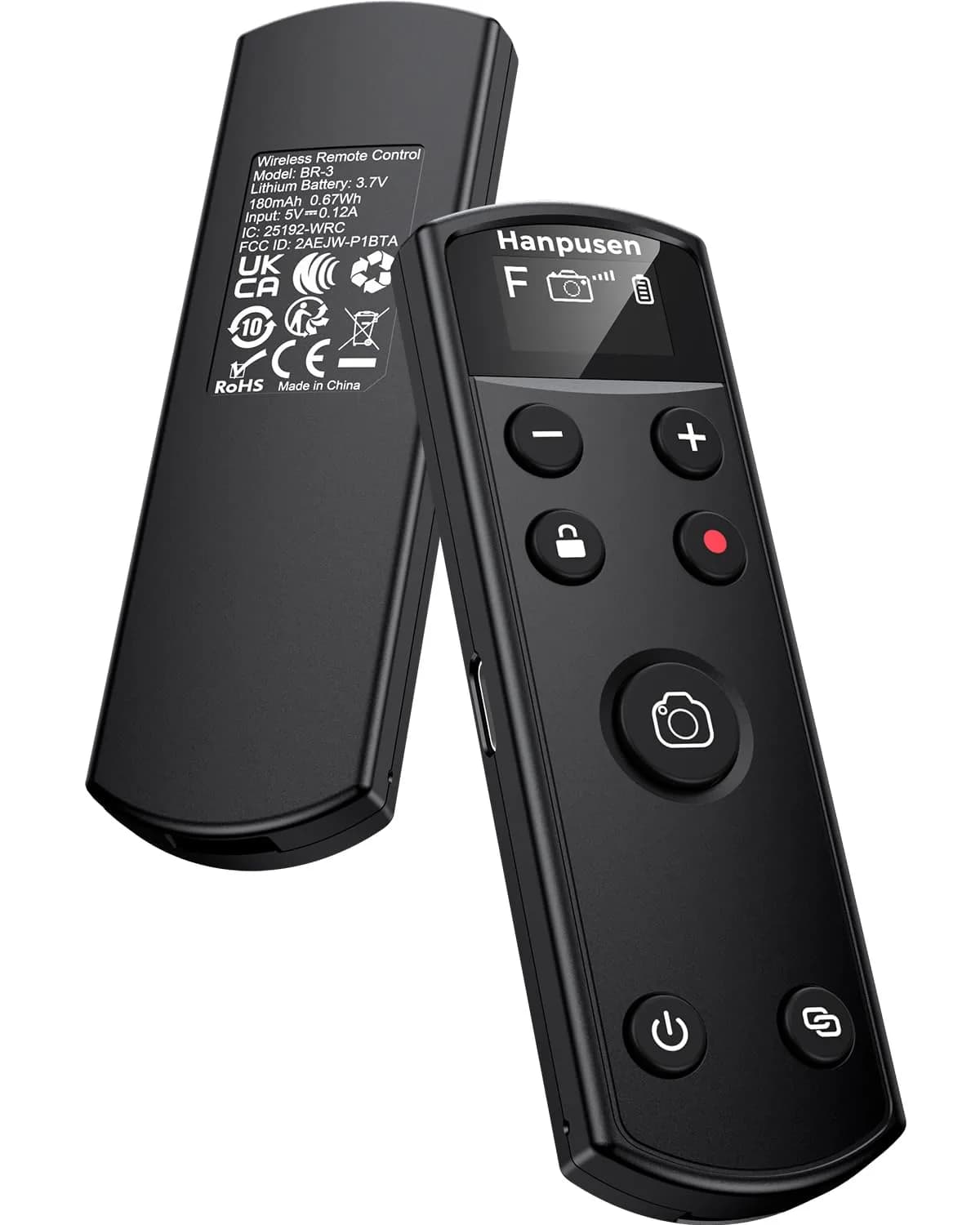 Hanpusen Rechargeable Wireless Camera Remote Control with OLED Screen for Fujifilm Cameras | 10m (32.8ft) Range