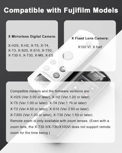 Hanpusen Rechargeable Wireless Camera Remote Control with OLED Screen for Fujifilm Cameras | 10m (32.8ft) Range thumbnail 6