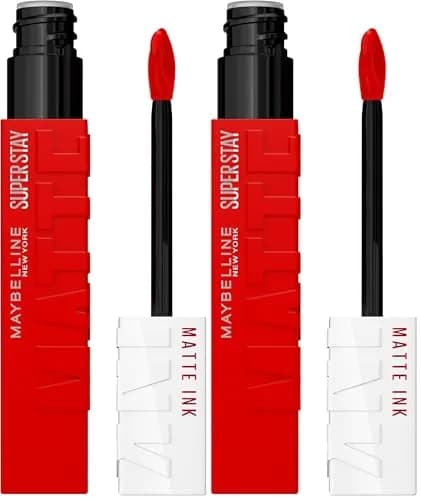 MAYBELLINE Super Stay Matte Ink Liquid Lipstick Dancer 0.34 fl oz (0.17 Fl Oz Pack of 2) | Long-Lasting Matte Finish - main product image
