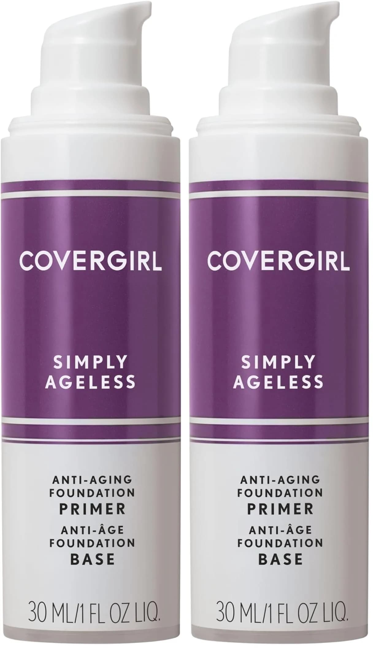 COVERGIRL Simply Ageless Makeup Primer - Pack of 2, 1 Fl Oz Each | Smooths and Preps Skin - main product image