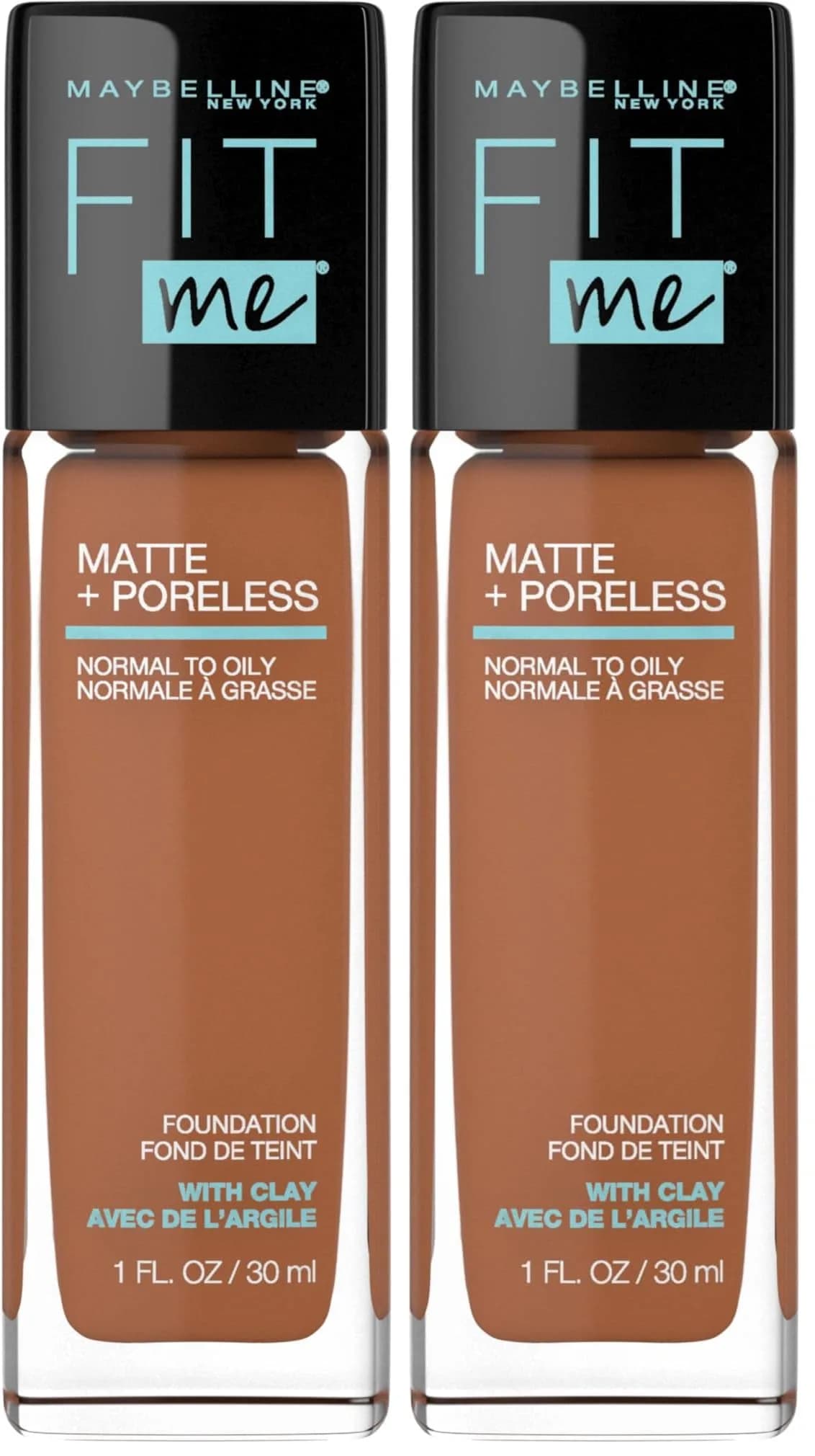 Maybelline Fit Me Matte + Poreless Liquid Foundation, Classic Tan, 2 fl oz (60 ml) | Oil-Free, Pore Minimizing