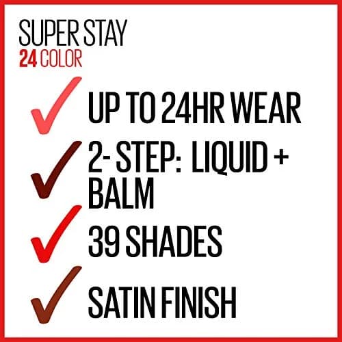 MAYBELLINE Super Stay 24 Keep Up The Flame Red Liquid Lipstick | 24-Hour Wear, Moisturizing Balm thumbnail 6