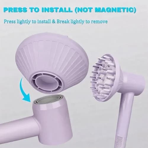 SEICHYGO Purple Diffuser for Hair Dryer | Compatible with Laifen SE Lite, 360° Rotating, Gentle on Fine Hair (150 characters) thumbnail 6