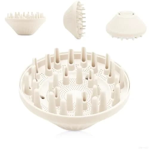 SEICHYGO 360° Rotating Diffuser Attachment Nozzle for Laifen SE Lite Hair Dryer | Milk Tea Color, Honeycomb Design thumbnail 1