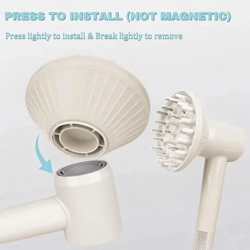 SEICHYGO 360° Rotating Diffuser Attachment Nozzle for Laifen SE Lite Hair Dryer | Milk Tea Color, Honeycomb Design thumbnail 6