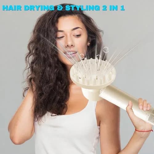 SEICHYGO 360° Rotating Diffuser Attachment Nozzle for Laifen SE Lite Hair Dryer | Milk Tea Color, Honeycomb Design thumbnail 8