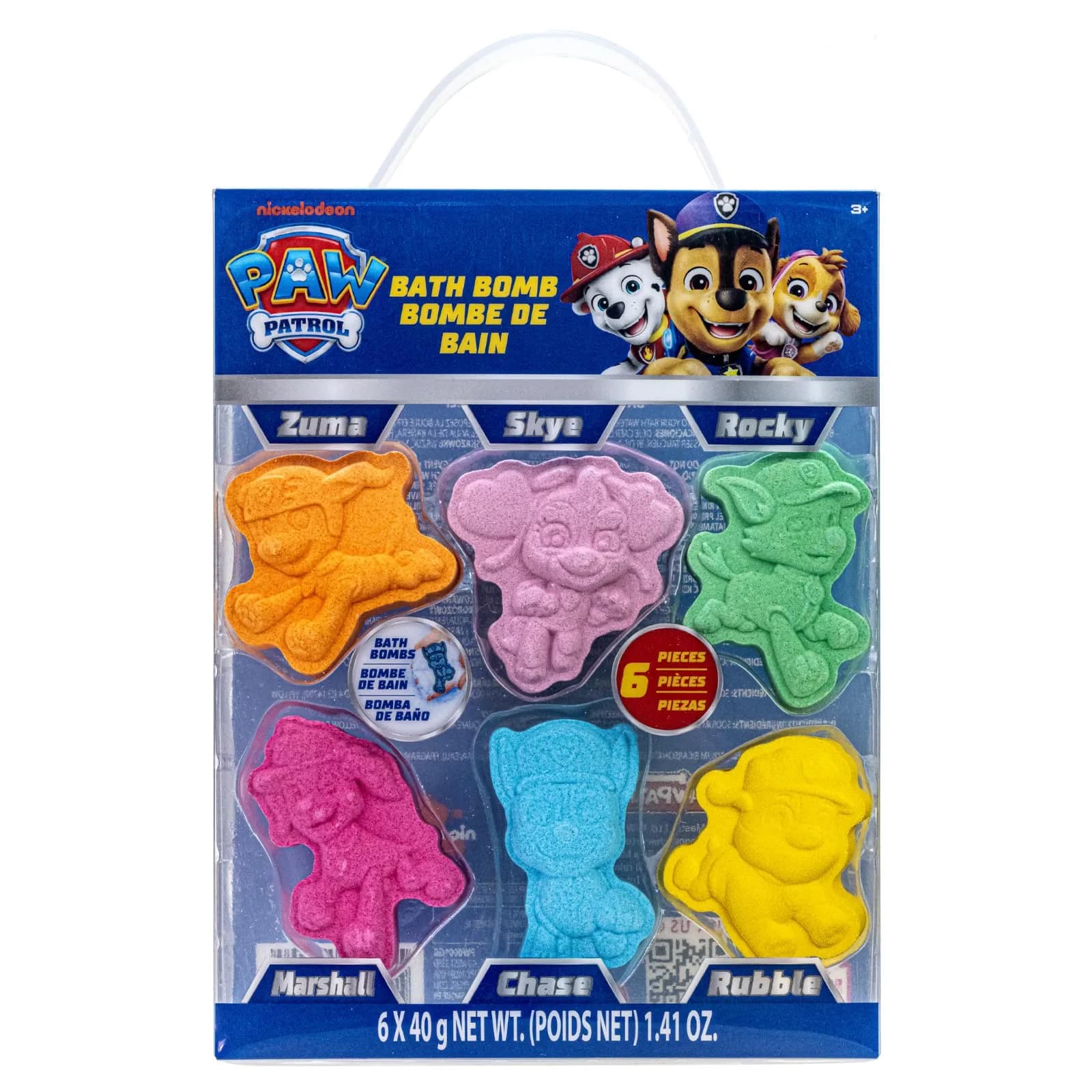 Townley Girl Paw Patrol Bath Bomb Set, 6-Piece Bubble Gum Scented, Ages 3+ | Adventure Bath Time