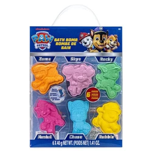 Townley Girl Paw Patrol Bath Bomb Set, 6-Piece Bubble Gum Scented, Ages 3+ | Adventure Bath Time thumbnail 1