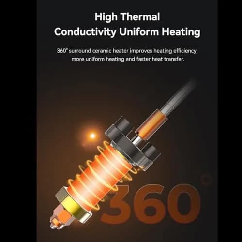 Yilirongren K2 Plus Nozzle 0.4mm 350°C Quick Swap Hotend Assembly | All-Metal Integrated Design for Creality K2 Plus 3D Printer thumbnail 2