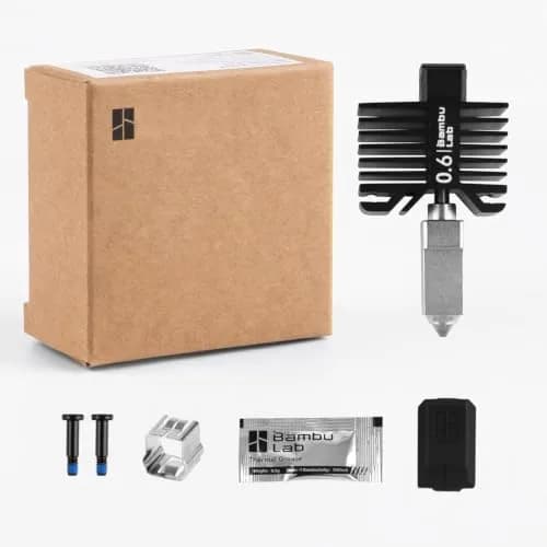 COMTREE Bamboo Original 0.6mm Hardened Steel Nozzle Assembly Hotend Kit for Bambu LAB X1/P1 Series 3D Printers | Wear-Resistant for Abrasive Filaments thumbnail 1