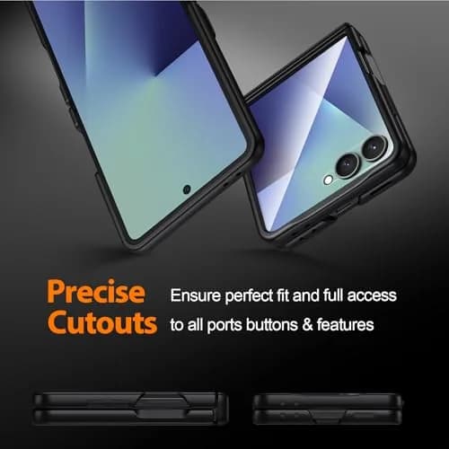 Spoovcto Leather Case for Samsung Galaxy Z Flip 7 | TPU Shockproof | Magnetic Hinge Protection | Brown (1 Case) thumbnail 6