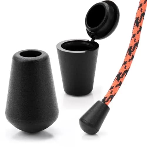 CooBigo Plastic Paracord Cord Ends Caps 25 Pack | Cord Lock Replacement for Shoelaces & Clothing thumbnail 1