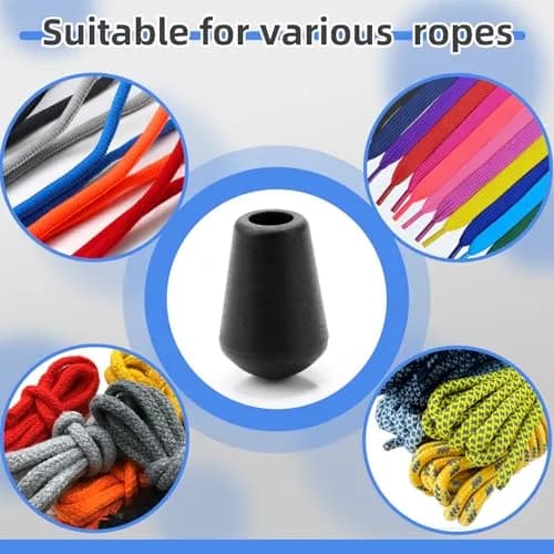 CooBigo Plastic Paracord Cord Ends Caps 25 Pack | Cord Lock Replacement for Shoelaces & Clothing thumbnail 4