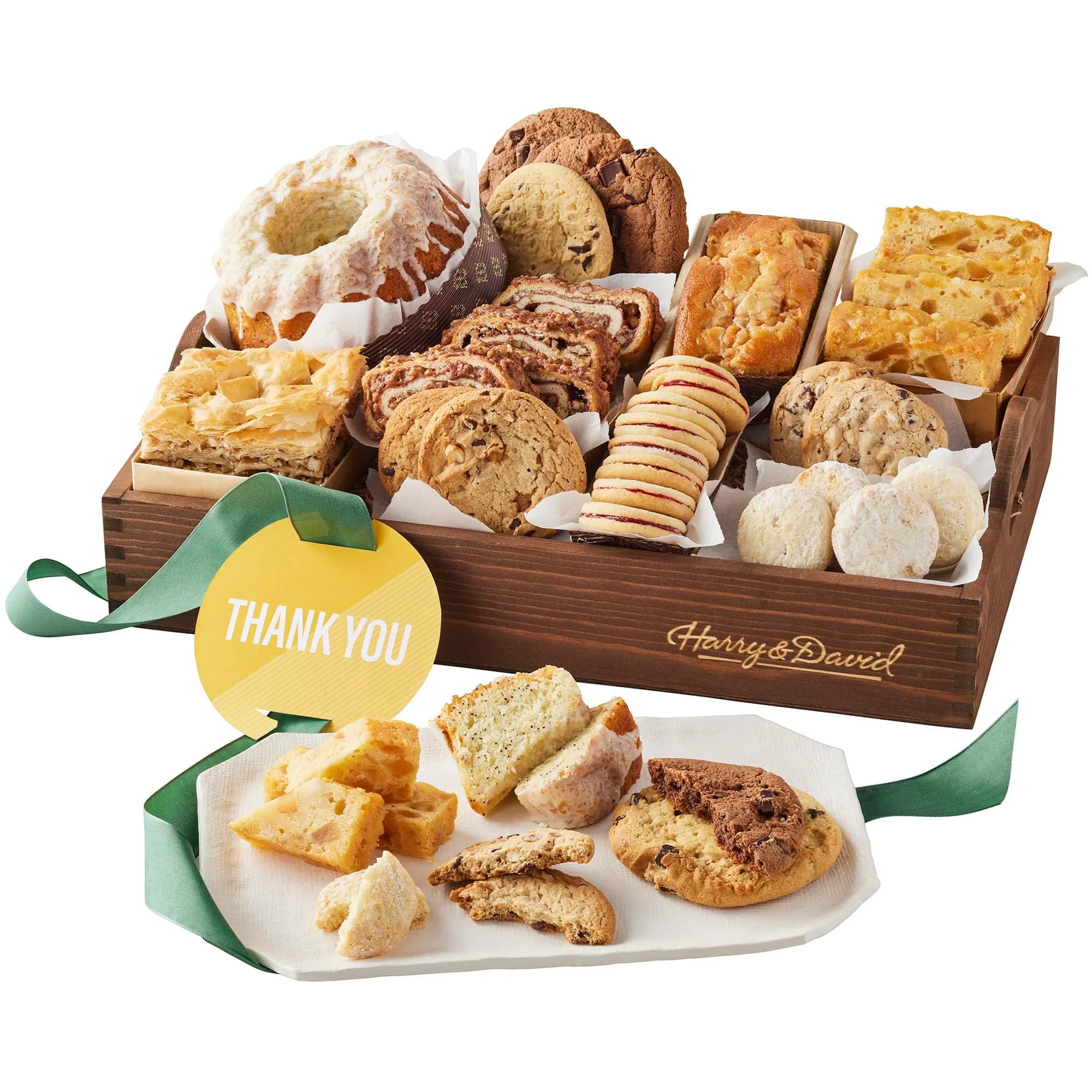 Harry & David Thank You Bakery Tray 17.25 in L x 11.25 in W x 4 in H | Gourmet Gift with Cookies & Honey