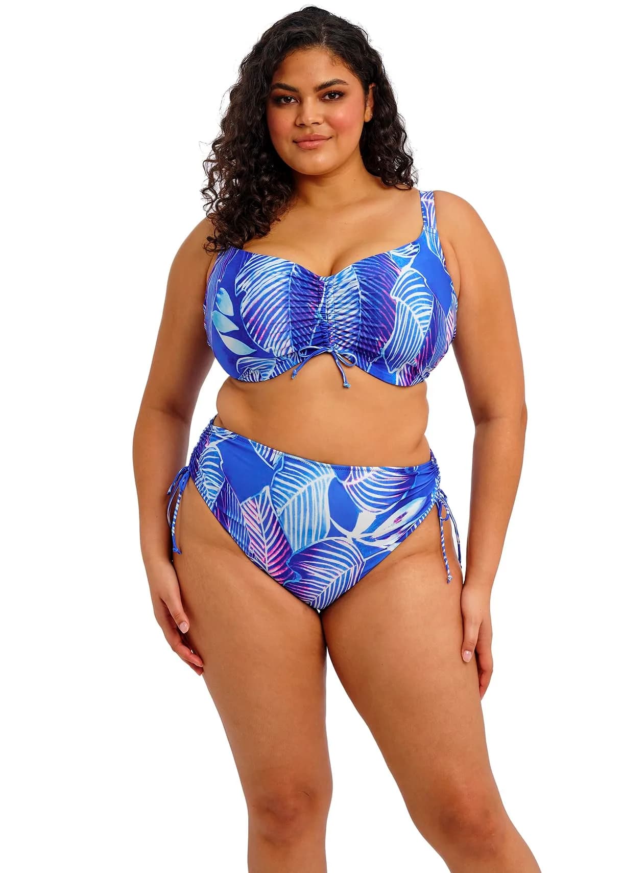 Elomi Swim Maluku Island Underwire Bralette Bikini Top | Abstract Botanical Design, Adjustable Fit, Nylon Blend - main product image