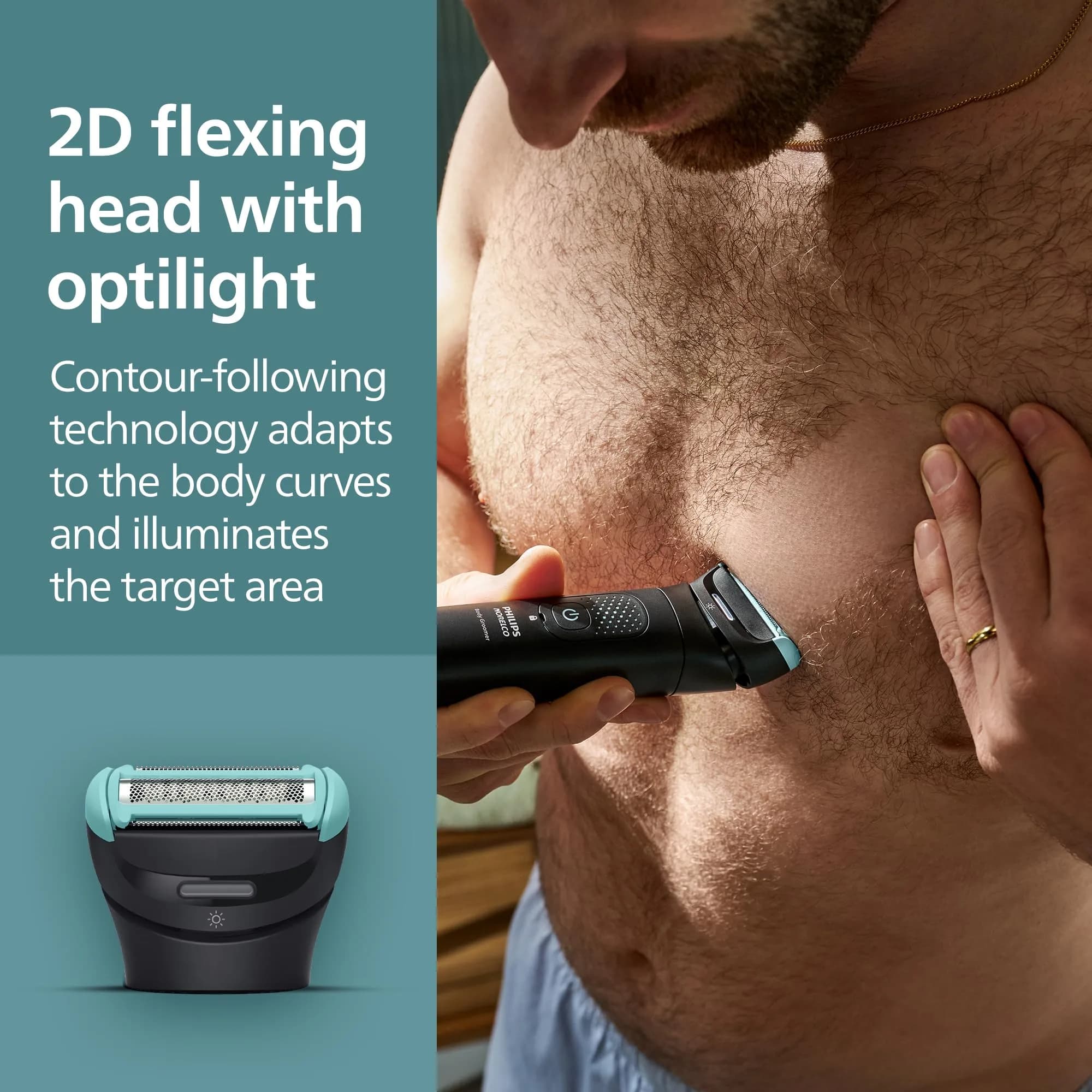 Philips Norelco Body Groomer 7000 Series BG7490/50 | Waterproof Men's Full Body Groomer with Travel Case, 120 Min Runtime - view 5