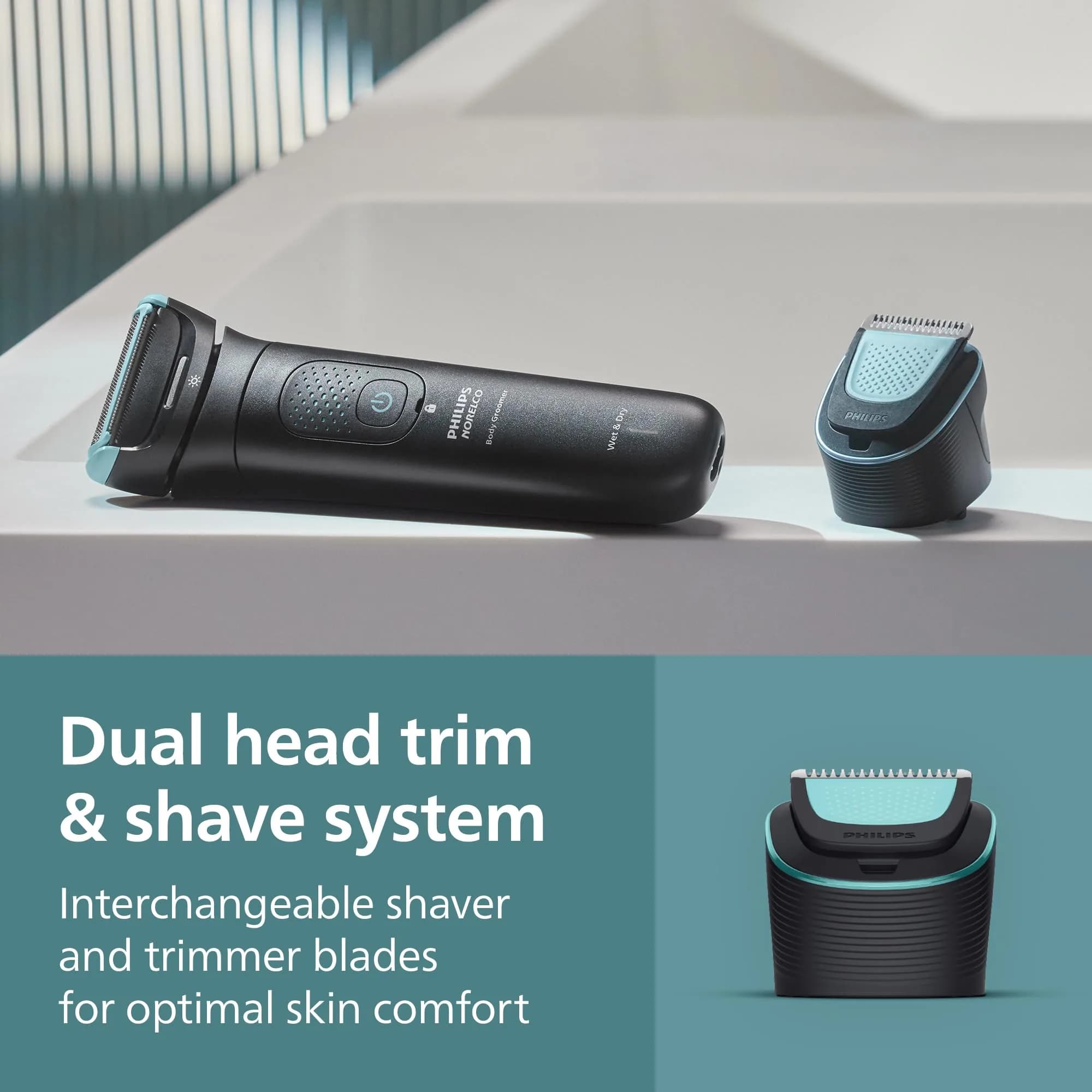 Philips Norelco Body Groomer 7000 Series BG7490/50 | Waterproof Men's Full Body Groomer with Travel Case, 120 Min Runtime - view 6