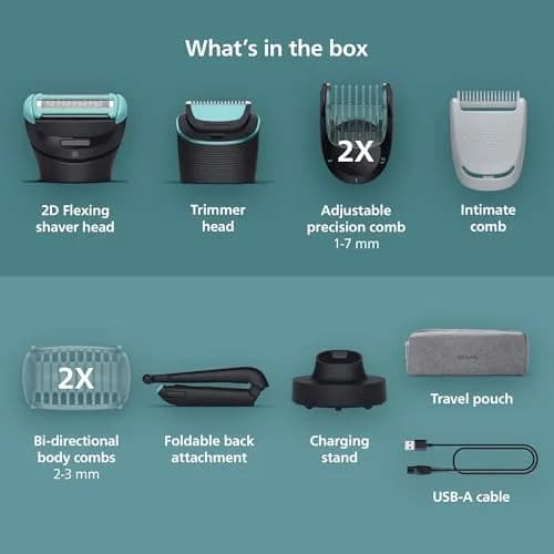 Philips Norelco Body Groomer 7000 Series BG7490/50 | Waterproof Men's Full Body Groomer with Travel Case, 120 Min Runtime thumbnail 3