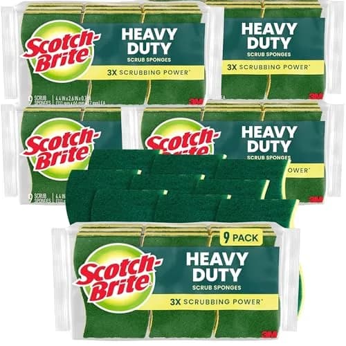 Scotch-Brite Heavy Duty Scrub Sponge 45 Count | Tough Messes, Lasts 3X Longer, Recycled Content thumbnail 1