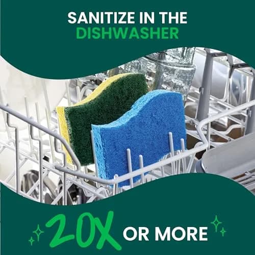 Scotch-Brite Heavy Duty Scrub Sponge 45 Count | Tough Messes, Lasts 3X Longer, Recycled Content thumbnail 6