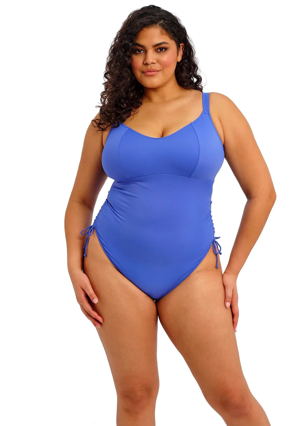Elomi Swim Plain Sailing Wireless Swimsuit | Supportive, Lightweight, UK Sizing (70-120c) — Azure / (36) G