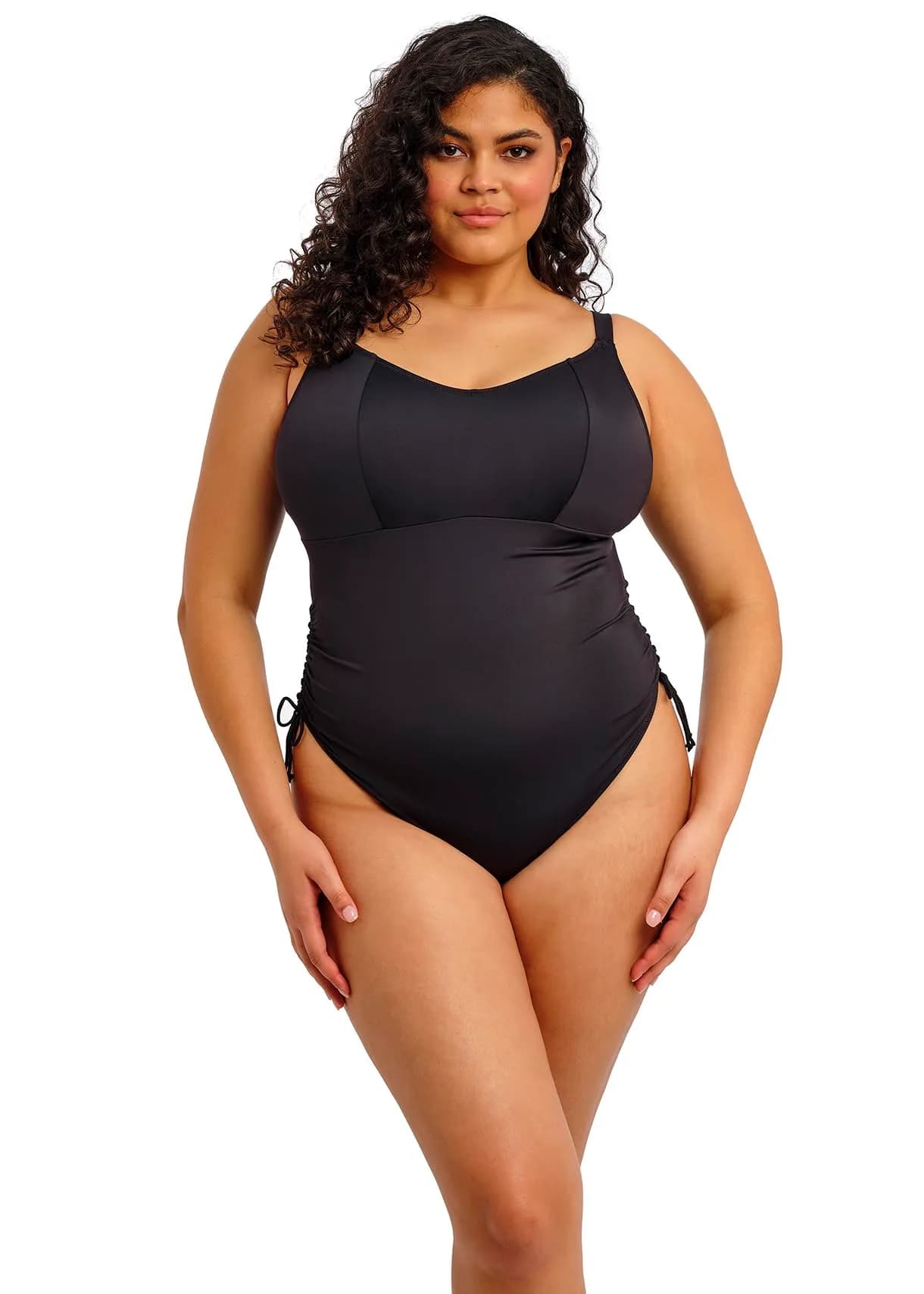 Elomi Swim Plain Sailing Wireless Swimsuit | Supportive, Lightweight, UK Sizing (70-120c) — Black / (36) H