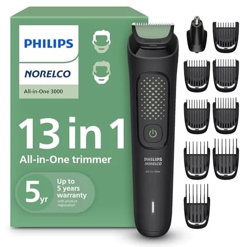Philips Norelco All-in-One 3000 Series 13-in-1 Trimmer MG3919/50 | 9 Length Settings, Skin-Friendly Blades thumbnail 1