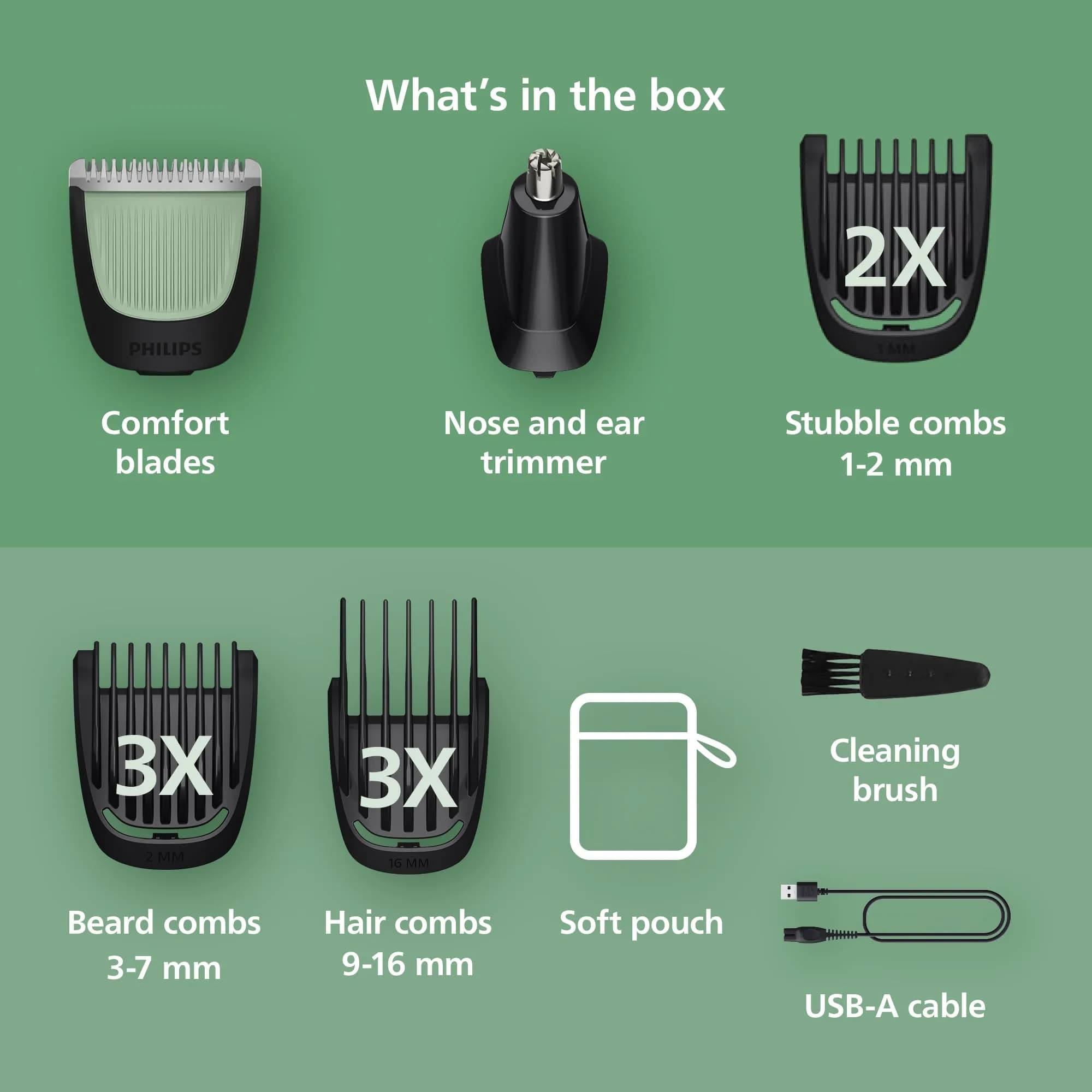 Philips Norelco All-in-One 3000 Series 13-in-1 Trimmer MG3919/50 | 9 Length Settings, Skin-Friendly Blades - view 3