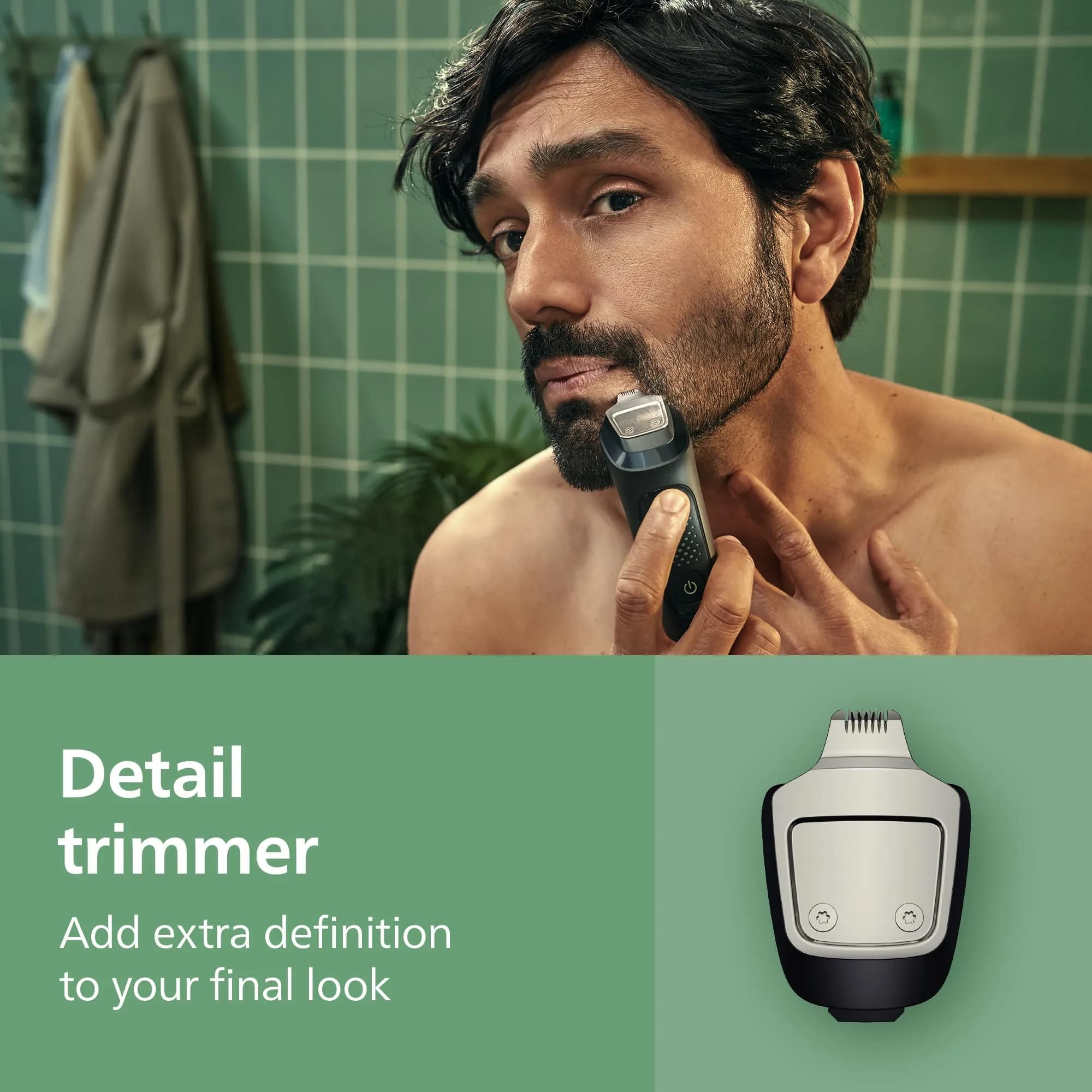 Philips Norelco All-in-One 3000 Beard Trimmer 16mm (0.63in) | 13-in-1 Grooming Kit with Steel Blades - view 5
