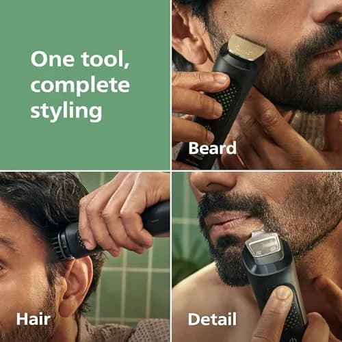 Philips Norelco All-in-One 3000 Beard Trimmer 16mm (0.63in) | 13-in-1 Grooming Kit with Steel Blades thumbnail 2