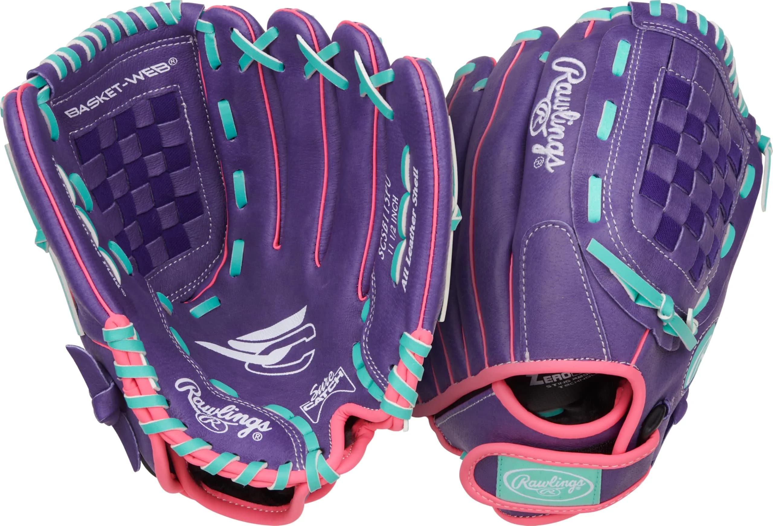 Rawlings Sure Catch Youth Series Softball Glove 11.5" (29.21 cm) Right Hand Throw | Easy Close for Young Players - main product image